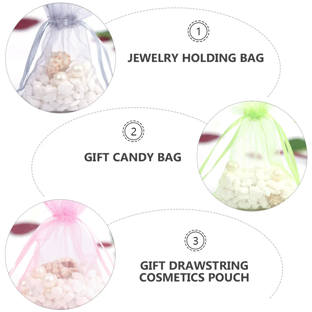 

25Pcs Makeup Gauze Drawstring Bags Soft Cosmetics Storage Pouches Candy Gift Wrapping Jewelry Holder Portable