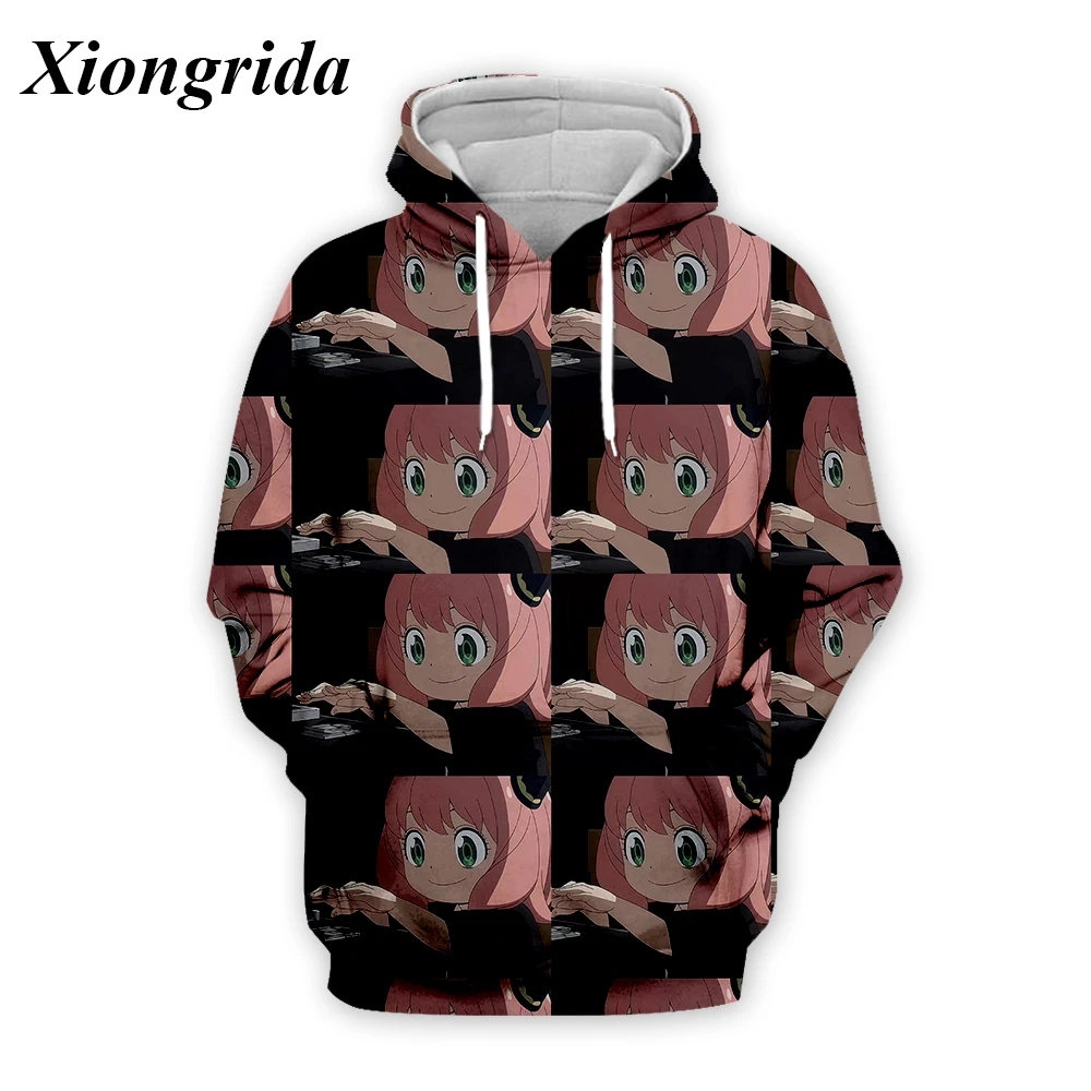 

Men Kawaii Hoodie Spy X Family Anime Hood 3D Print Casual Coat Harajuku Sweatshirt Unisex Hip Hop Streetwear Cartoon Cosplay New