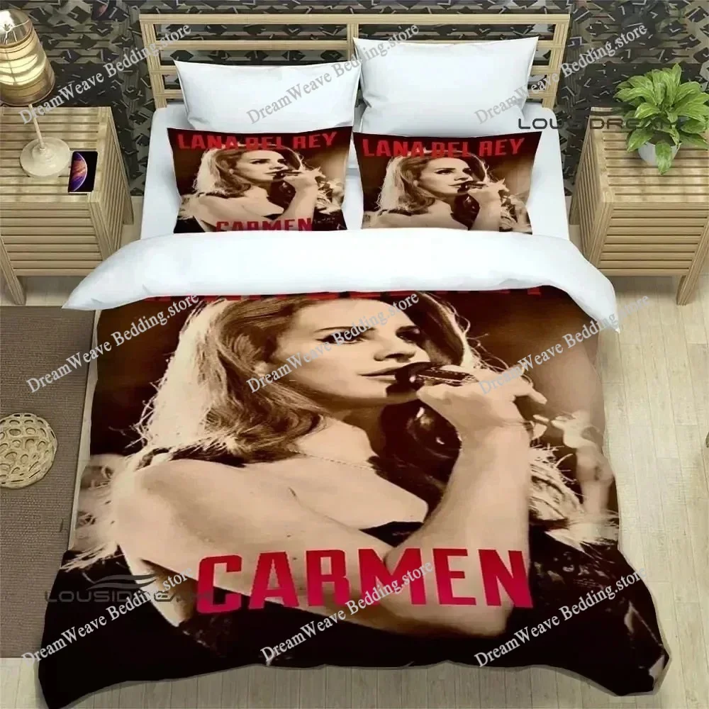 

3D Lana Del Rey Printed Bedding Set Exquisite Bed Supplies Set Duvet Cover Bed Comforter Luxury Birthday Gift Quilt Cover