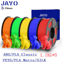 JAYO 3D PETG/PLA Classic/ABS/PLA Matte/SILK Filament 1.75mm PLA Filament  For Bambu FDM 3D Printer Neatly Wound 3D Material