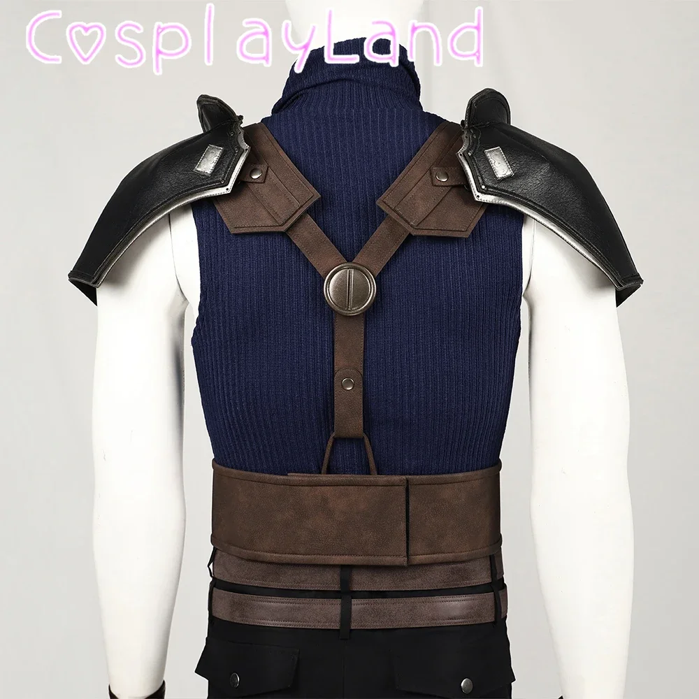 Costume Cosplay de Jeu FF7 Zack, Déguisement, Remake Zack Fantrenfor, Tenue et Accessoires, Taille Personnalisée, Hommes Imbibés de Comic Con, Roleplay