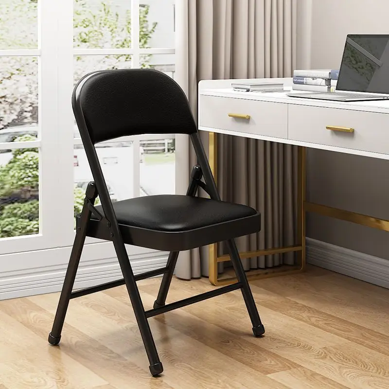

Home Folding Chair Simple Stool Backrest Portable Office Conference Chair Computer Chair Dining Stool