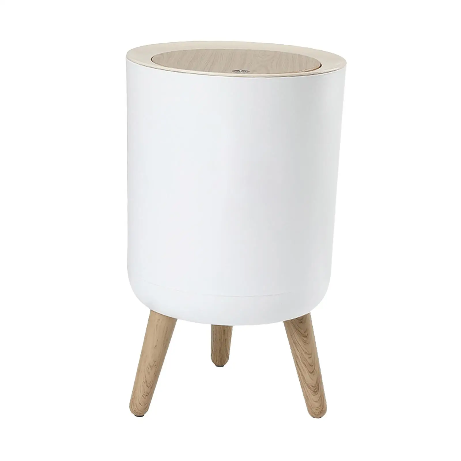 High Foot Dustbin with Press Cover Trash Can Bin Nordic for Bedroom Outdoor