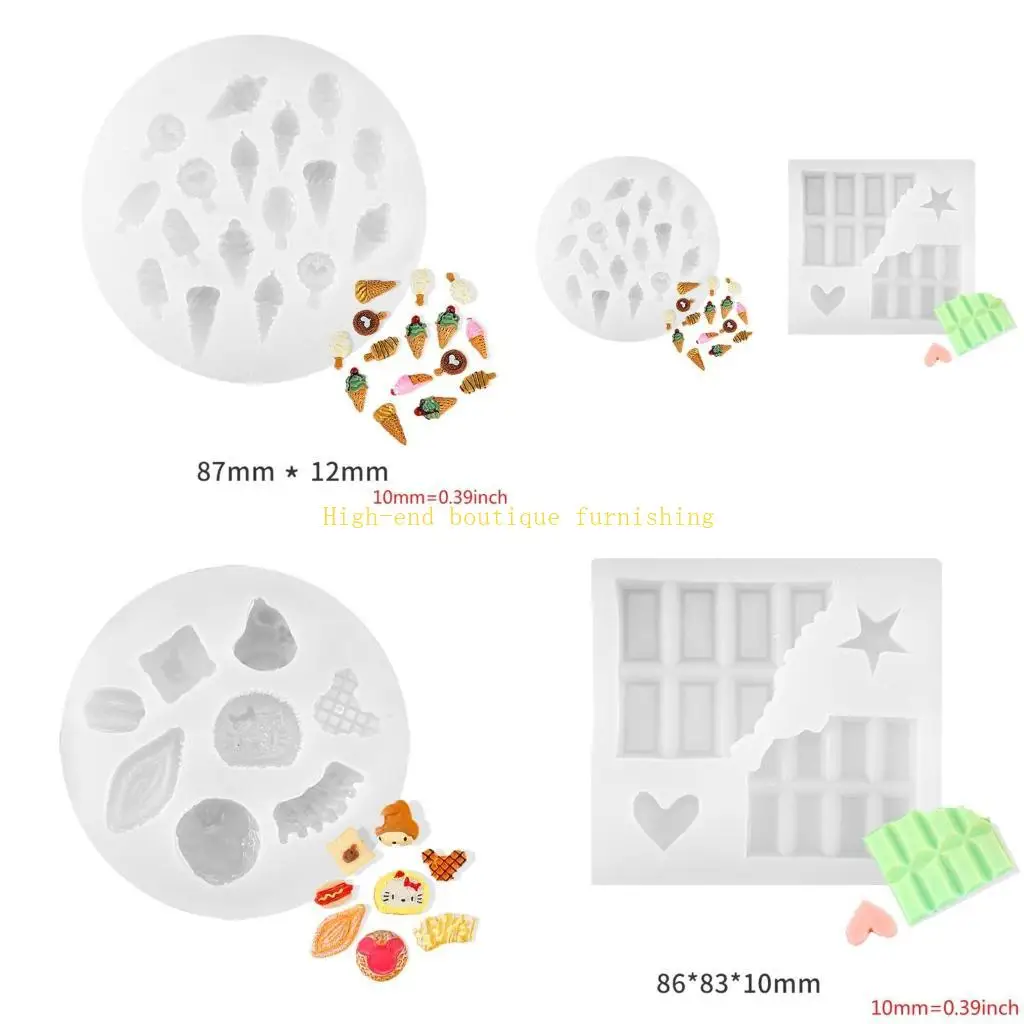 

L9NB Silicone Mold for Sugarcraft Fondant Chocolate Candy Dessert Ice Cream Cake Decoration Soap Wax Making