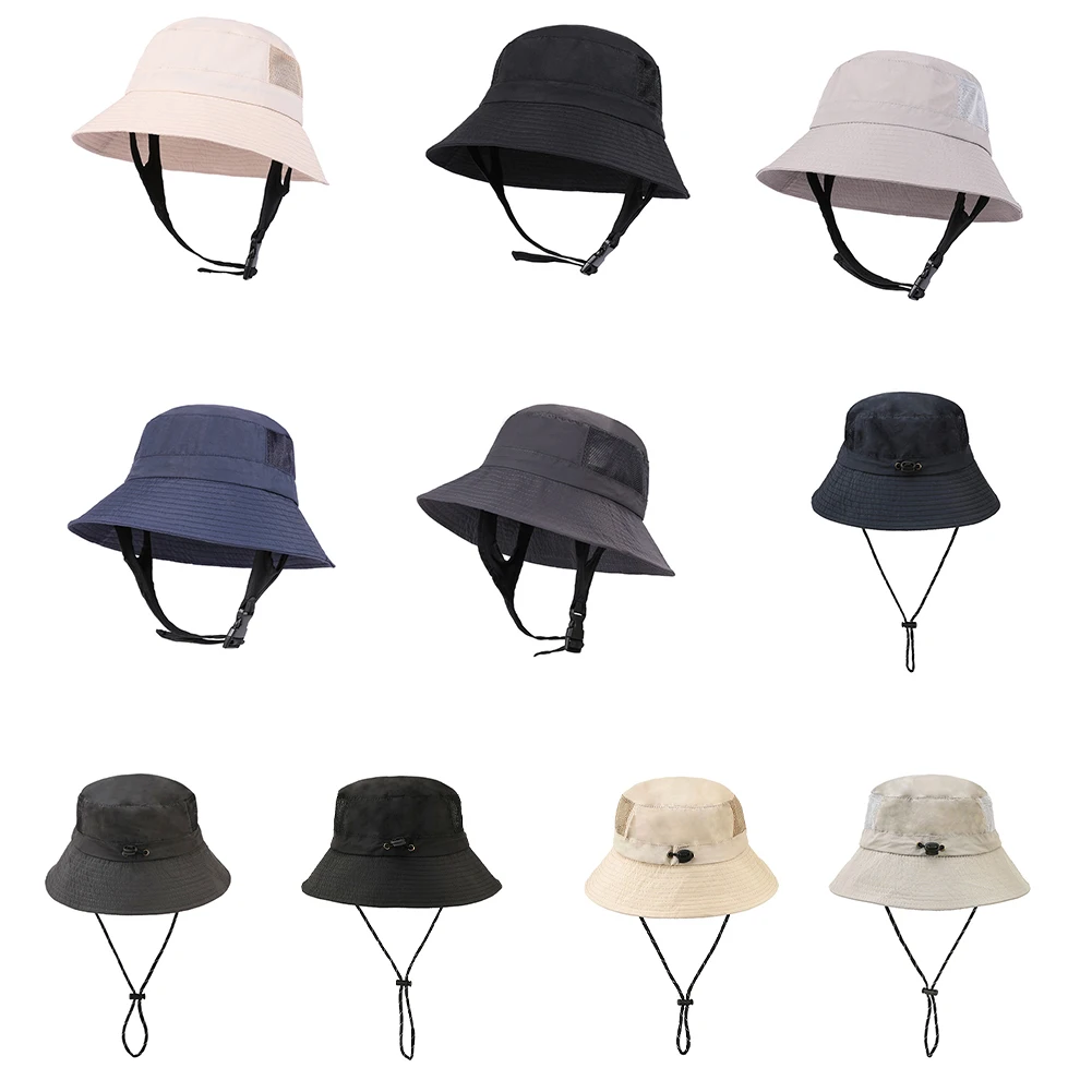 Cappello da pescatore da Surf con cinturino per il mento regolabile protezione solare impermeabile cappello da sole pieghevole ad asciugatura rapida berretto da alpinismo donna uomo