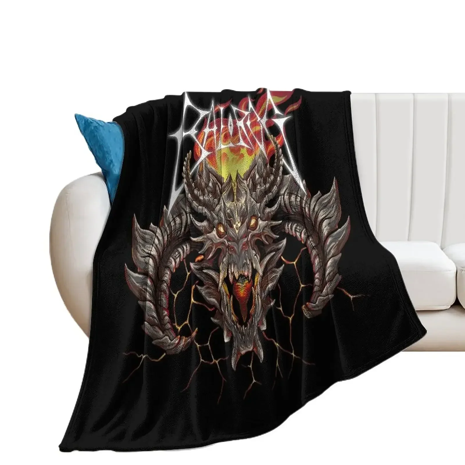

Death Metal Balrog Throw Blanket Bed covers Shaggy Blankets
