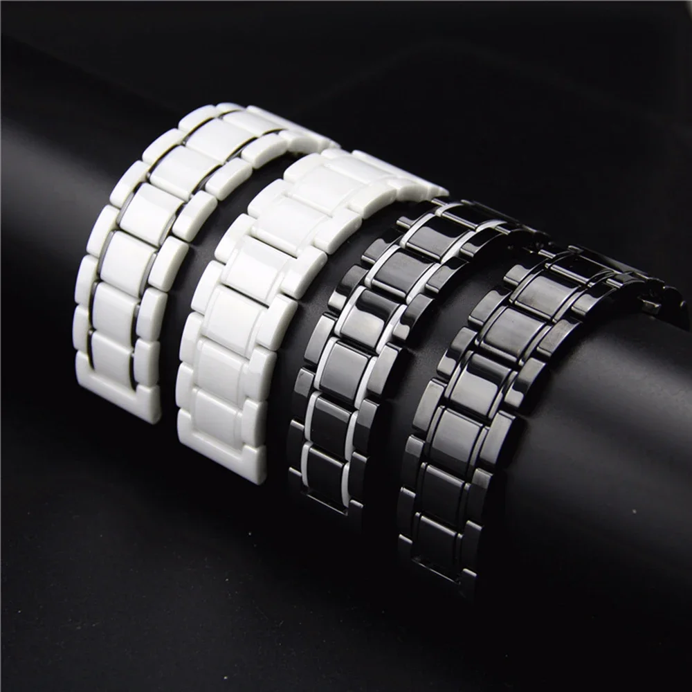 Ceramic Strap for Apple Watch Series 10 9 8 7 46mm 45mm 41mm Ultra 49mm Bracelet Wristband for 6 5 4 3 SE/2 44mm 40mm 42mm Band