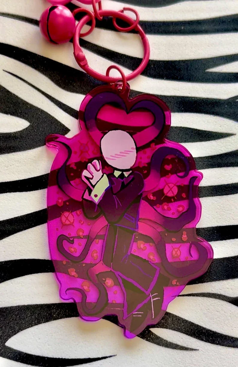 Faceless Tall Entity Acrylic Charm, Horror Urban‑Legend Bag Keychain [Unofficial]