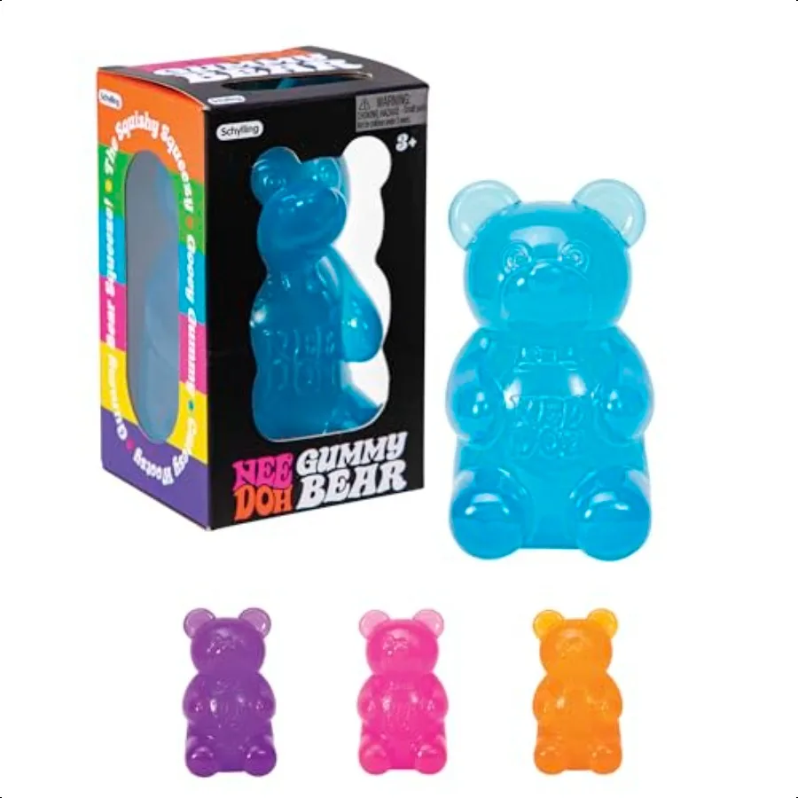 

Сенсорная игрушка NeeDoh Gummy Bear с наполнителем JellyLike, 3,5 высоких цветов, могут различно в упаковке из 1 шт.