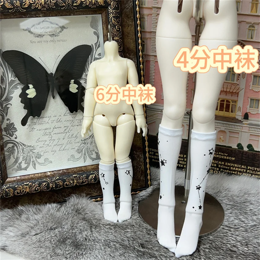BJD人形用プリントソックス,ストッキング,ミディアム,1/4, 1:6,アクセサリー