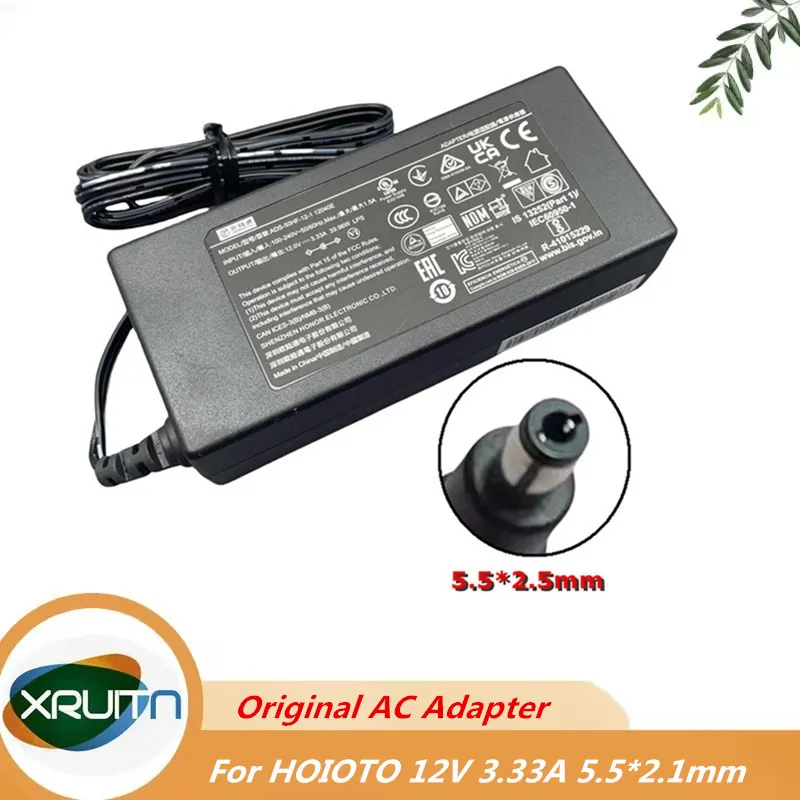 

Original AC Adapter Charger 12V 3.33A 40W For HOIOTO ADS-50HF-12-1 12040E 39.96W 5.5x2.1mm ADS-40SI-12-4 12040E-H Power Supply