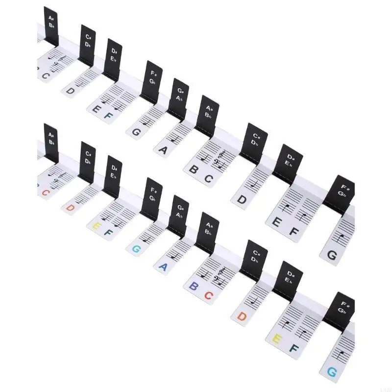88-Key Piano Keyboard Sticker Piano Notes Guide Labels Adhesive Stickers 
