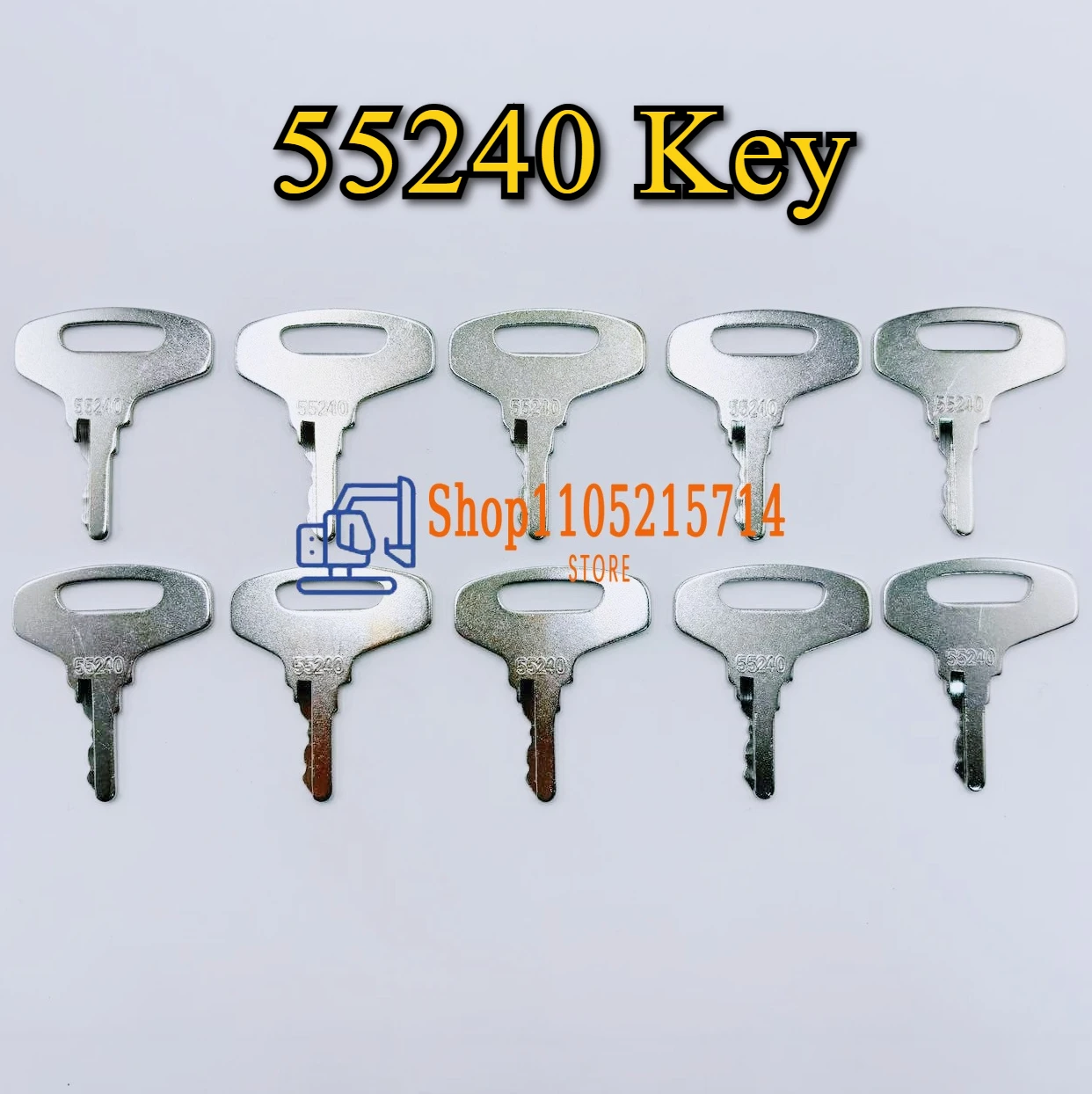 10/5/1PCS 55240 Ignition Keys 66711-55240 Fit Kubota Broce Finn, Gehl, Lay-Mor, Tenant, Thomas for Tractor Generator B&GL Series