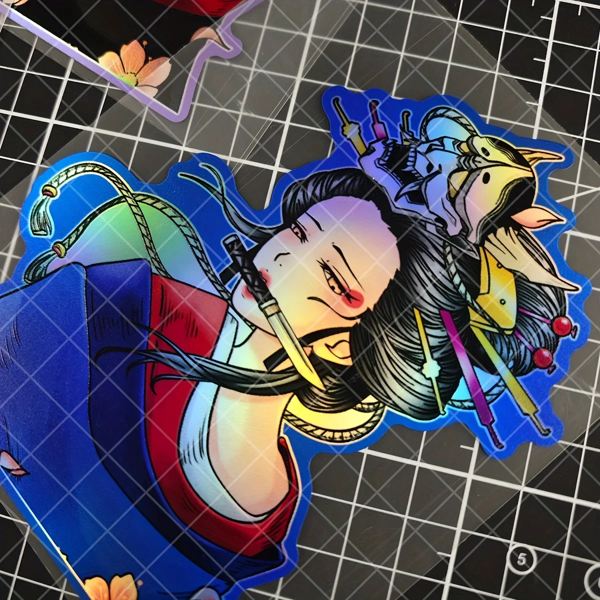 1PC Eye-Catching Geisha Art Sticker Bundle, Vibrant Decals with Intricate Designs for Standout Customization of Laptops and Cars