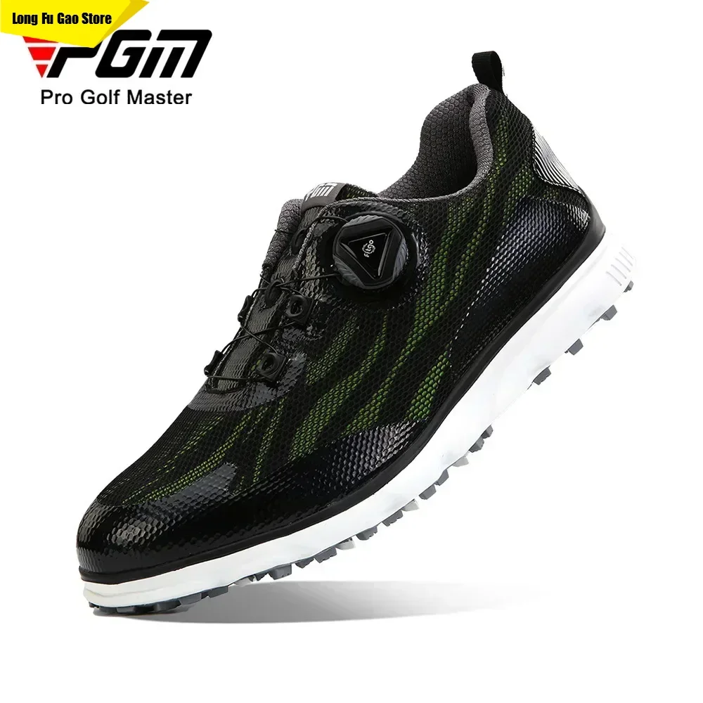 

PGM Men Golf Shoes Knob Shoelaces Anti-side Slip Breathable Mesh Upper Men's Sports Shoes Sneakers