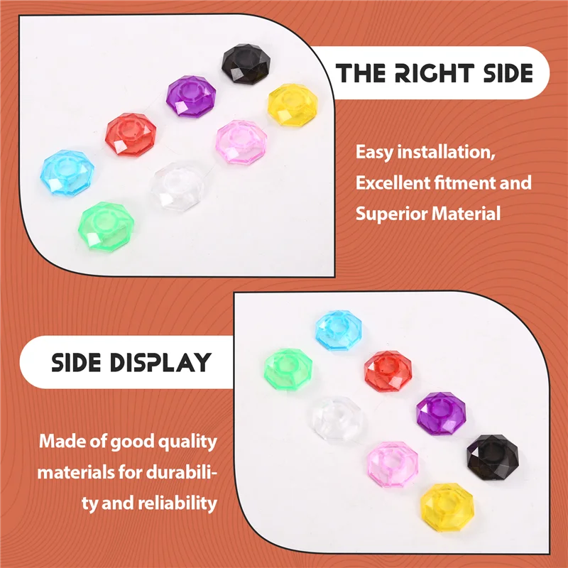 -A90P 8PCS Guitar Pedal Footswitch Toppers In Multicolor For Enhanced Patch Effect Peg Cap Control