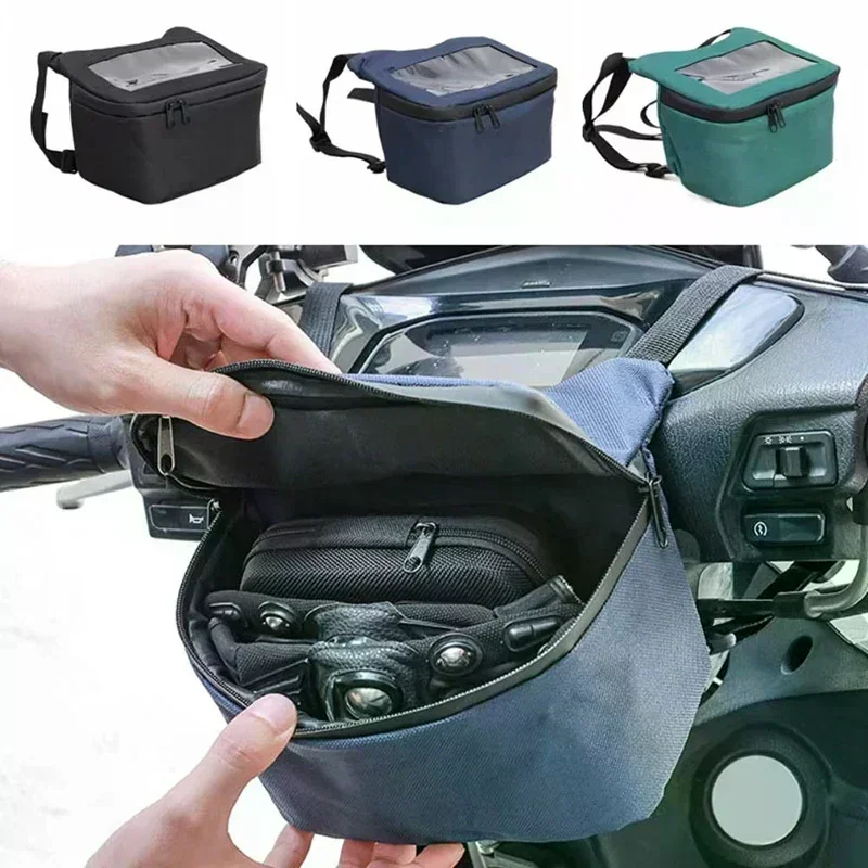 

Передняя мотоциклетная сумка с сенсорным экраном, водонепроницаемая, для навигации, хранения на руле, поясная сумка, портативная сумка на руль для Vespa Hik