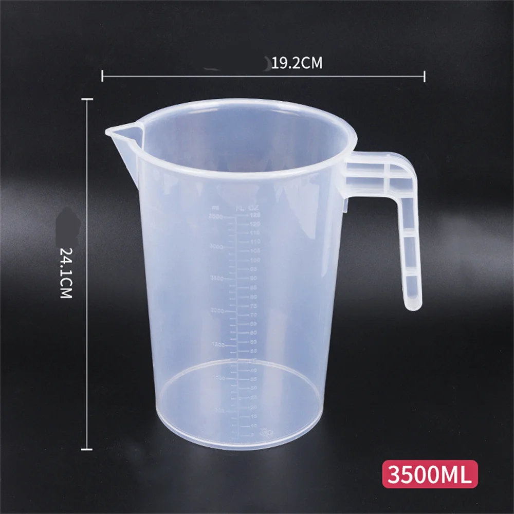 Misurino in plastica da 100 ~ 5000ml trasparente con scala tazze separanti per uso alimentare strumenti per la creazione di gioielli in resina epossidica per torte fai da te