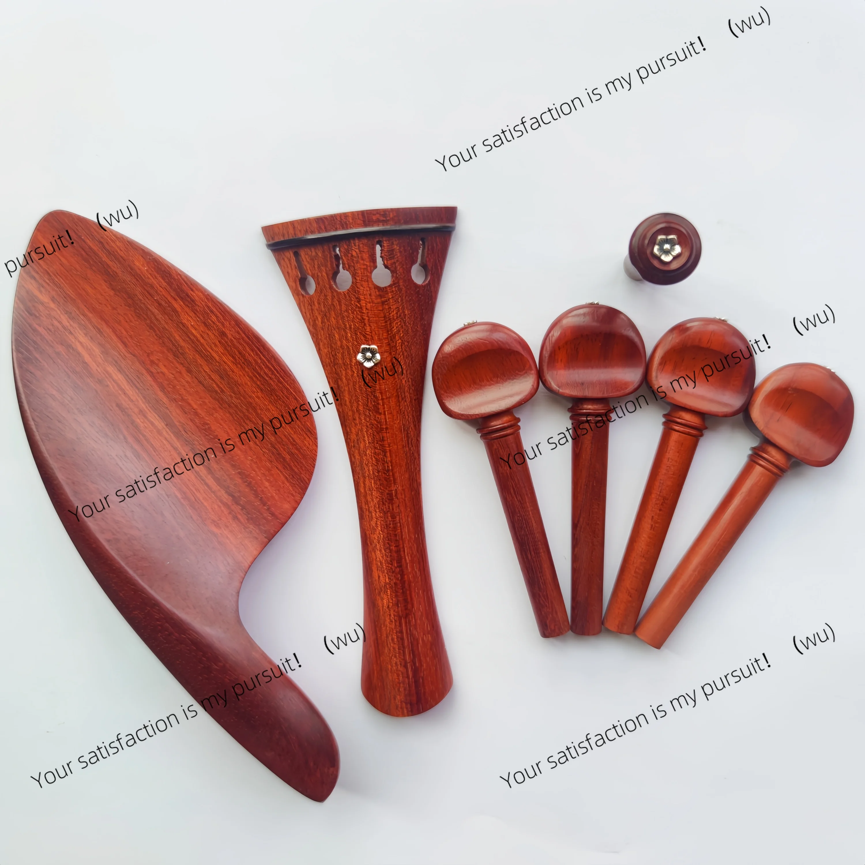 

1 комплект, высококачественные детали для скрипки из красного сандалового дерева, аксессуары 4/4, полноразмерные колышки для подбородка, хвостовая шпилька