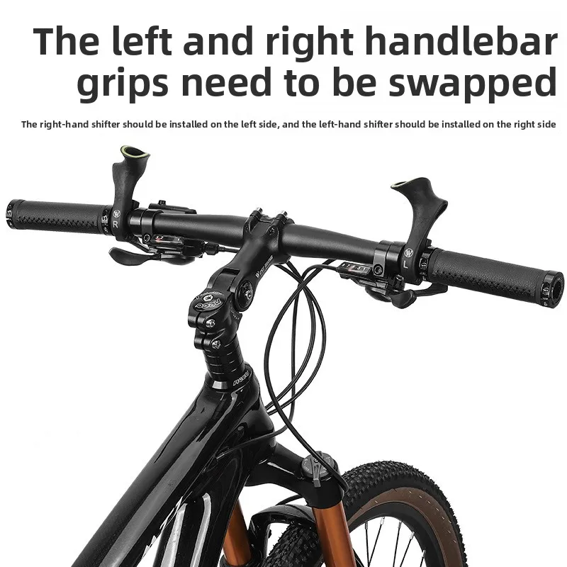 

Fluorescent Ergonomic Bike Grips Nylon Comfort Bar Ends Cycling Accessory