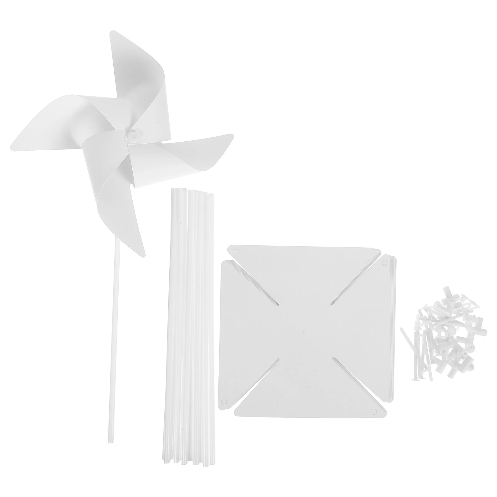 

12pcs White Paper Windmills Kids Coloring DIY Drawing Pinwheels Craft Toys Educational Tools Graffiti Paper Windmills Outdoor
