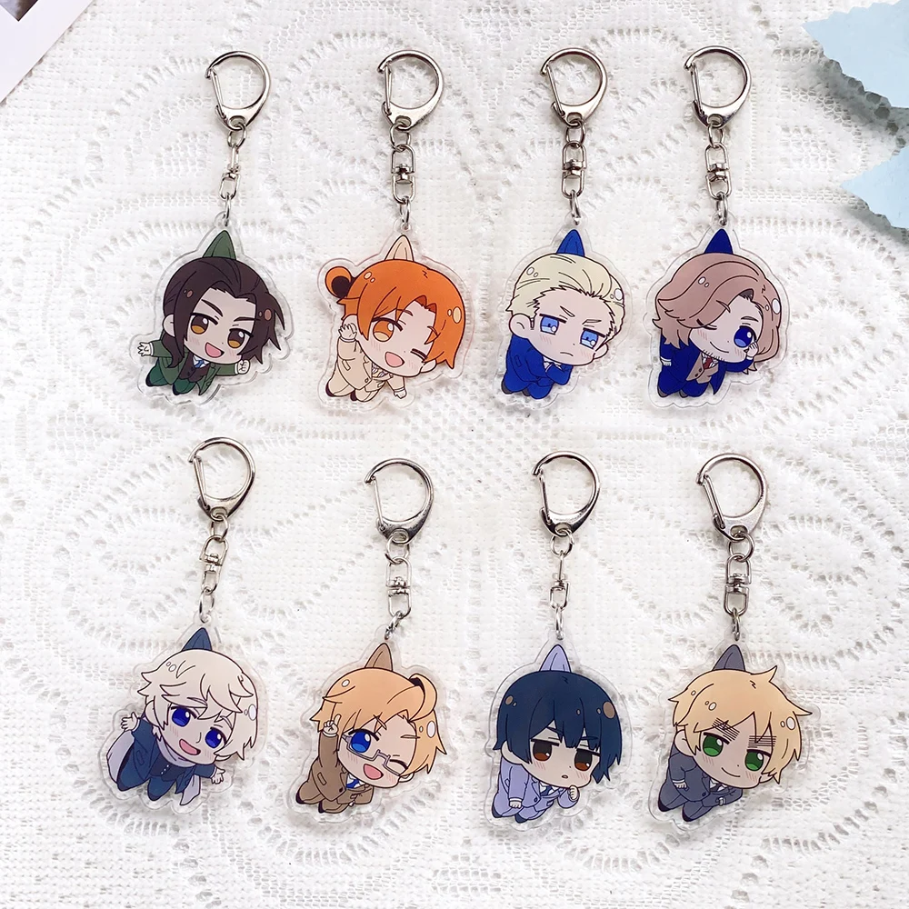 1/8PCS Anime Characters Hetalia World☆Stars Acrylic Car Keychain Accessories Keyrings Friends Gifts Bag Charms Backpack Pendant