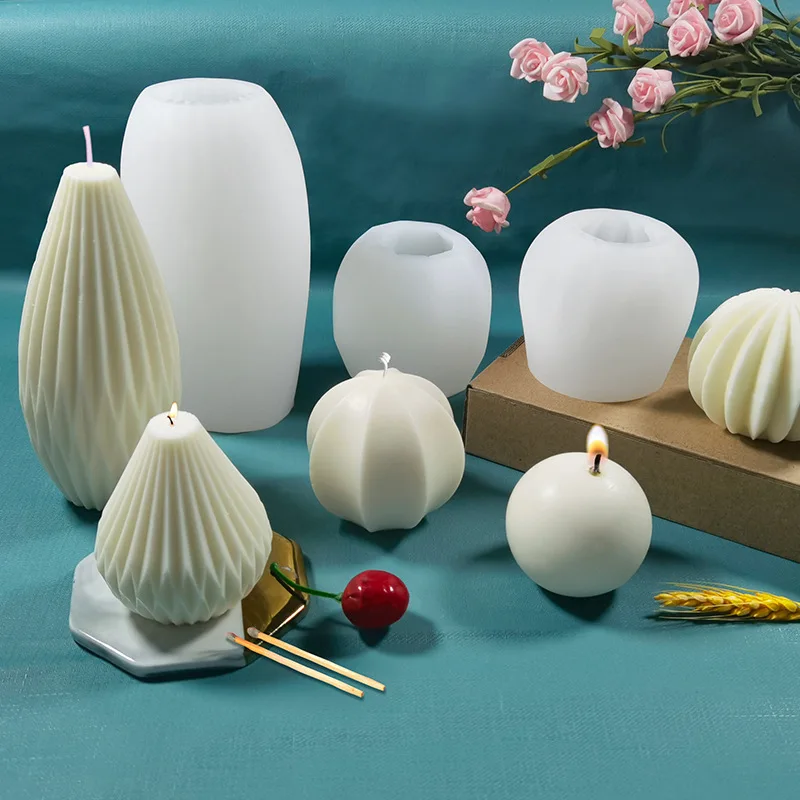 Paper Lantern Aroma Candle Silicone Mould Soap Gypsum Epoxy Resin Diffuser Stone Molds Home Decor