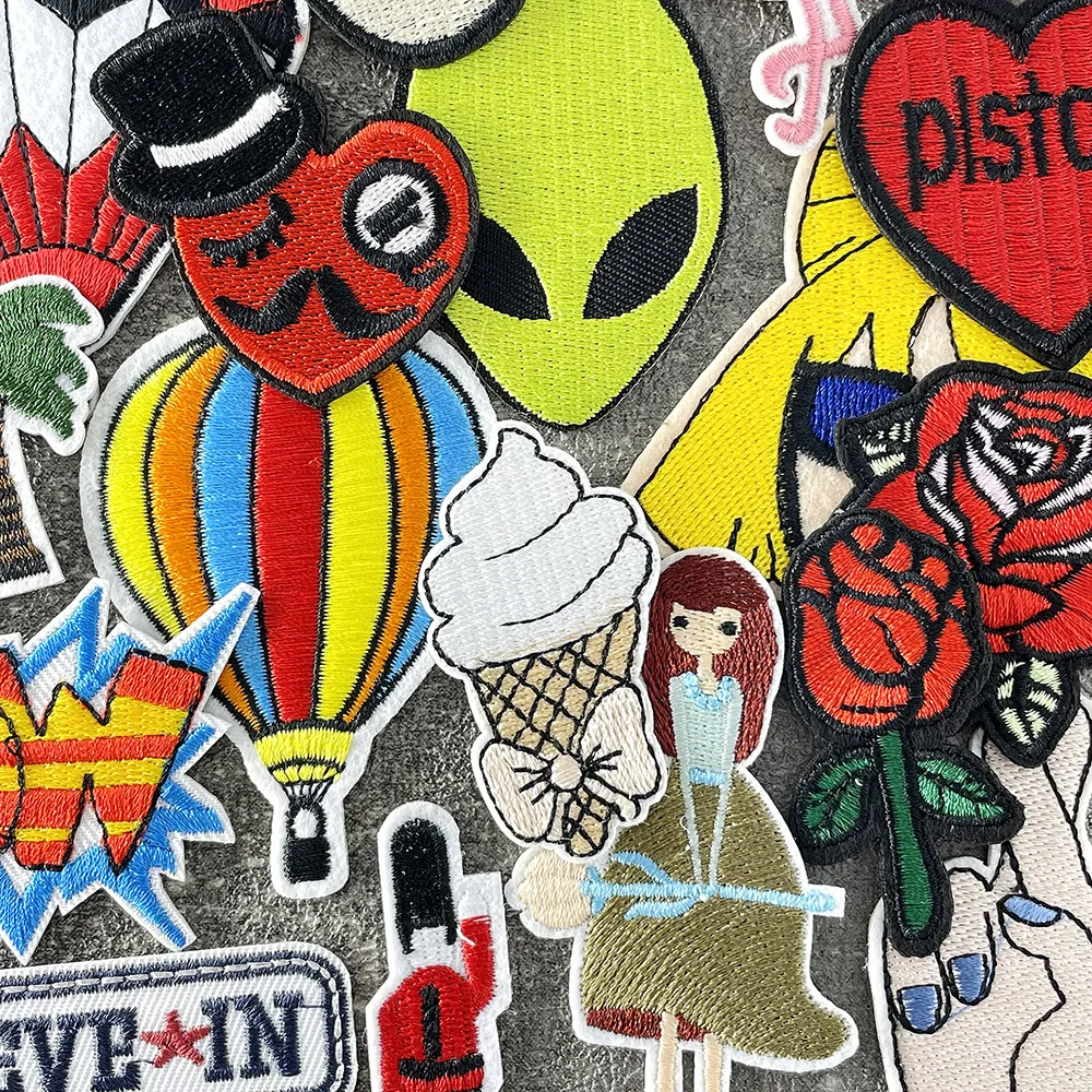 الكلاسيكية كول ستار التصحيح للملابس الحديد على الخياطة المطرزة زين لطيف النسيج شارة الملابس والاكسسوارات بقع #6