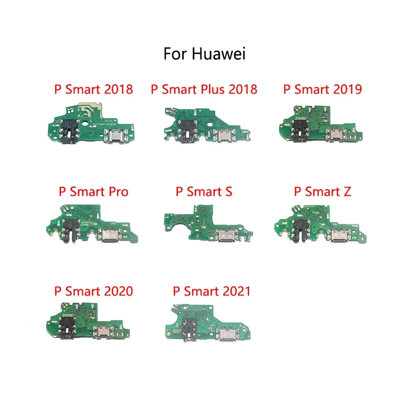 USB 충전 도크 포트 소켓 잭 커넥터 플렉스 케이블, 화웨이 P 스마트 플러스 2018 2019 2020 2021 프로 S Z 충전 보드 모듈용