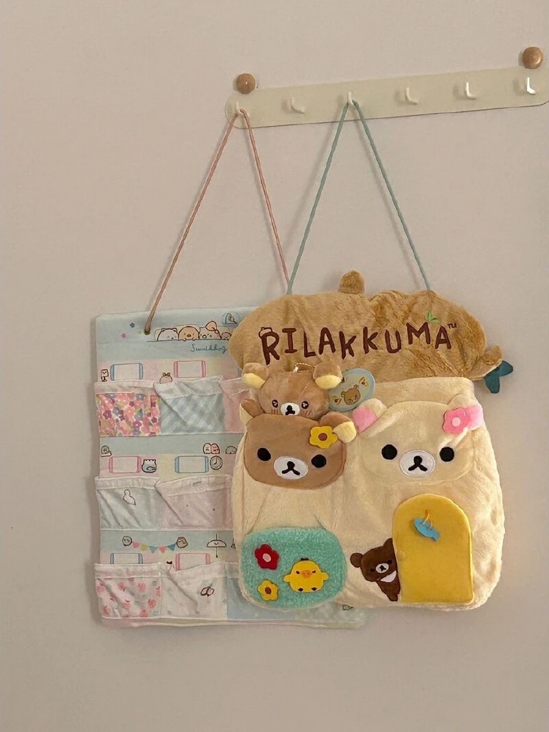 

Rilakkuma Japanese Cute Cartoon Anime Storage Bag Rilakkuma Forest Sugar Jar House Dormitory Home Furnishings Sorting Storage Ba