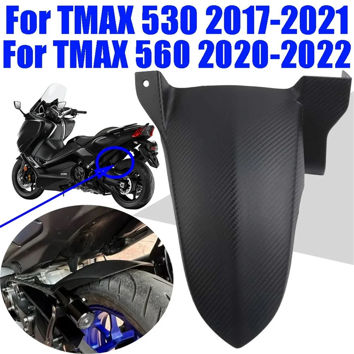 Motorfiets Achterspatbord Spatbord Wiel Spatten Modder Beschermkap Voor Yamaha Tmax 530 560 T-Max560 Tmax530 Tmax560