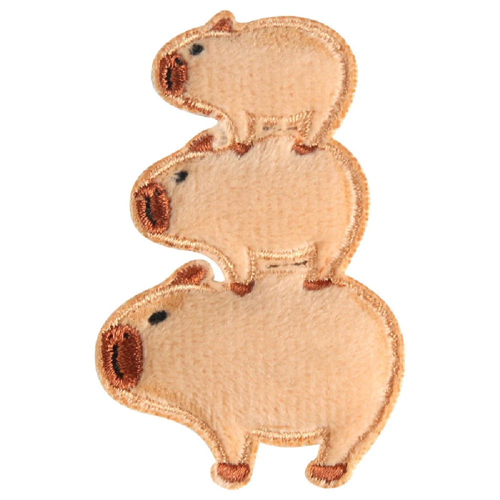 1 قطعة عصا لطيف على ملصقات التطريز الكرتون الحيوان ملصقات ذاتية اللصق للملابس DIY اكسسوارات الديكور