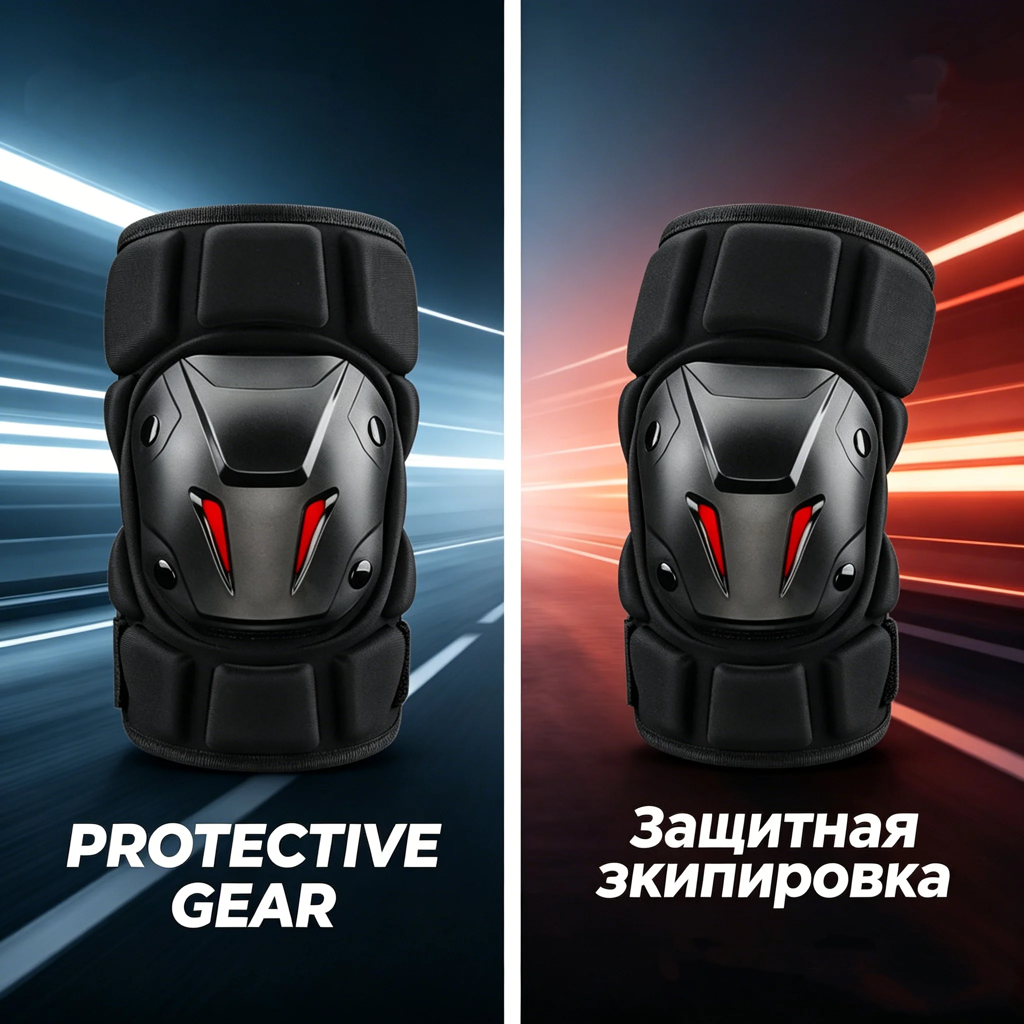 1Pair Knee Brace Elbow Protection Pads Shock Absorption Keep Warm Motorcycle Knee Elbow Pads Safety Protector for Outdoor Sports