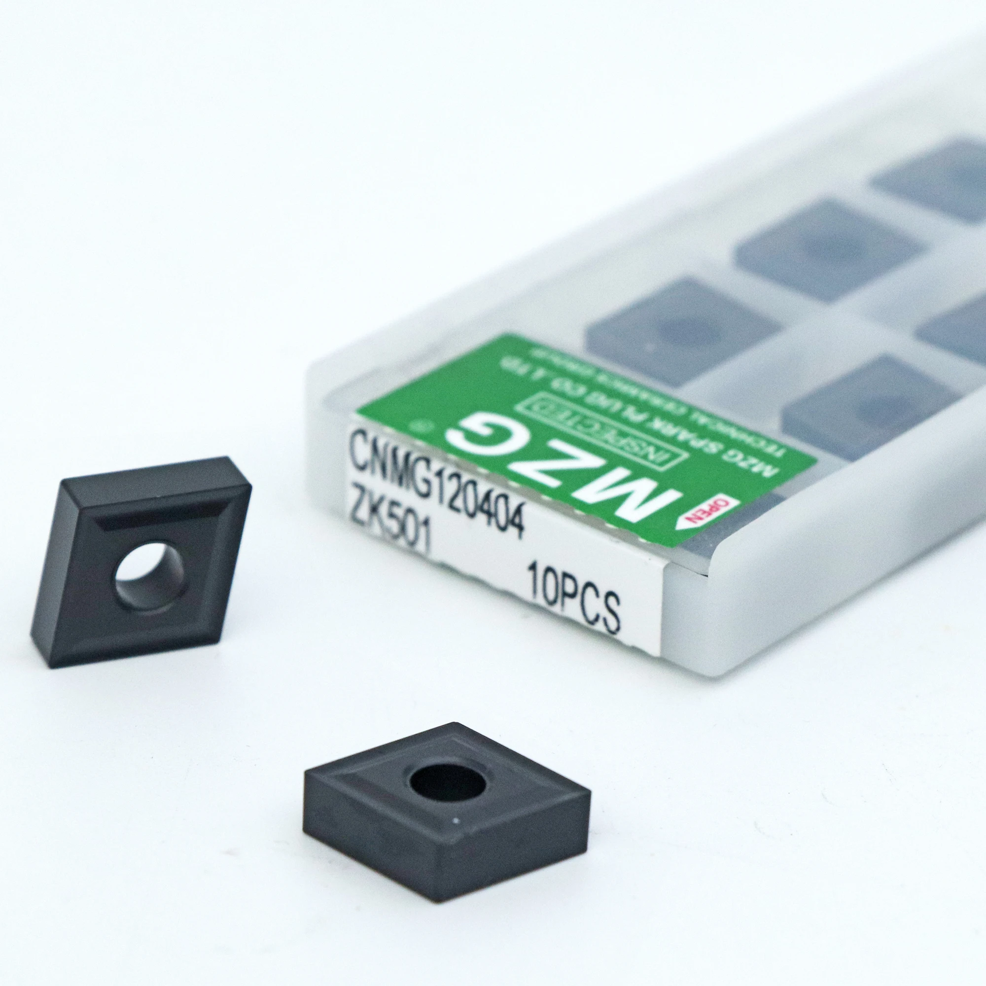 MZG 10pcs CNMG 120404 120408 120412 KM ZK501 Cast Iron Turning CNC Lathe Cutting Turning Tools Tungsten Carbide Insert CNMG