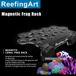 Reefing Art Super Clear Acrylic Magnetic Coral Frag Plugs Rack Holder, Fish Tank for 15-20mm Glass Thickness
