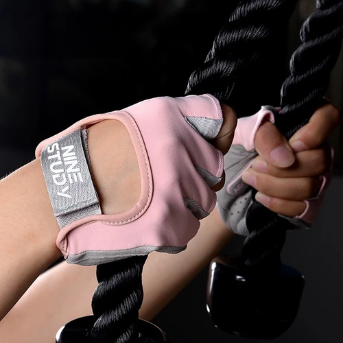 Imagen 2 del producto Guantes antideslizantes para hombre y mujer, manoplas deportivas para entrenamiento de culturismo, levantamiento de pesas, Yoga, 1 par