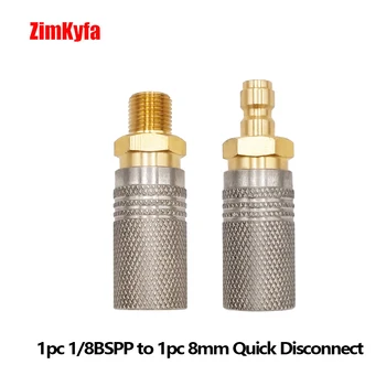 1/8bsp (g1/8) verlängerte Luft ladung 8mm Schnell kupplung Adapter buchse Edelstahl und Kupfer