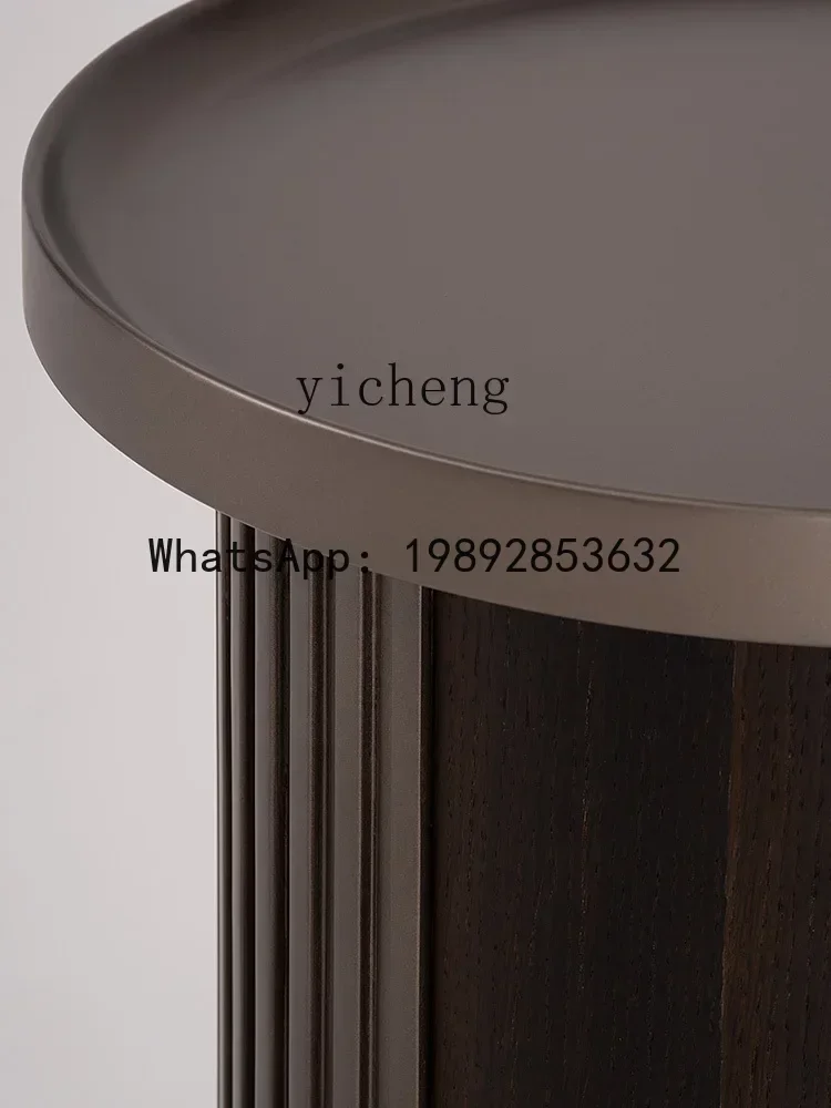 

b19k Light Luxury round Tea Table Living Room Home Small Apartment Modern Minimalist Internet Celebrity Small Side Table