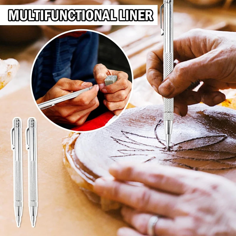 Newest Diamond Tile Marking Pen Set,Precision Metalworking Woodworking Tools For Cutting Punching Glass Tiles Utility Knife Pen