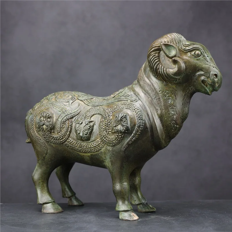 Bronze Sheep Height 24 Length 30 Width 10 Weight 1.95Kg