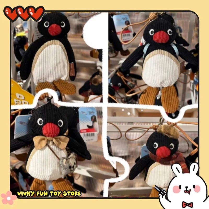 new Pingu Penguin Retro Keychain Headphone Pouch 45th Anniversary Plush Doll Cute Doll Holiday Gift