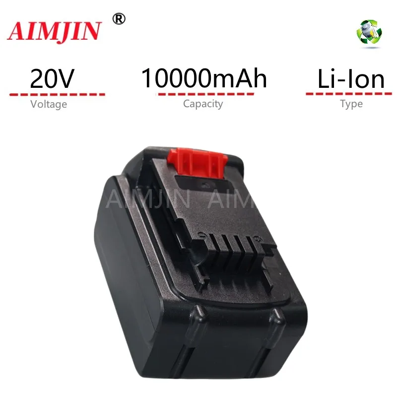 

Li-ion Rechargeable Battery 20V 10000mAh Is Suitable For The Whole BLACK DECKER 20 Model