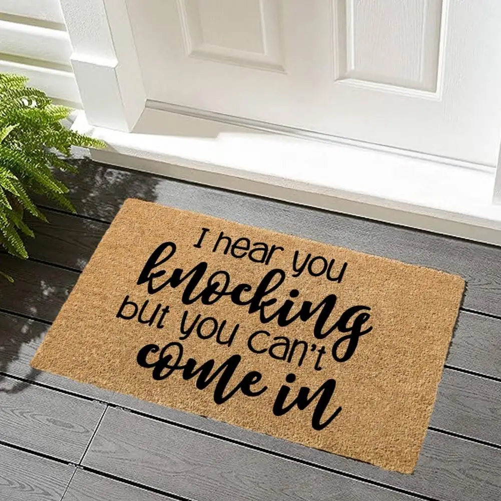 60*40cmv Floor Mat Anti-Slip Door Mat Letter Printing Entry Door Carpet Coir Doormat Gifts For Outdoor Indoor Guesthouse Decor