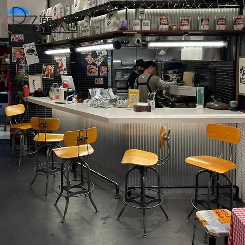 

Поворотные металлические барные стулья, промышленные современные спинки, прочные высокие стулья Barra, остров, американская мебель для дома Sillas Para Cocina