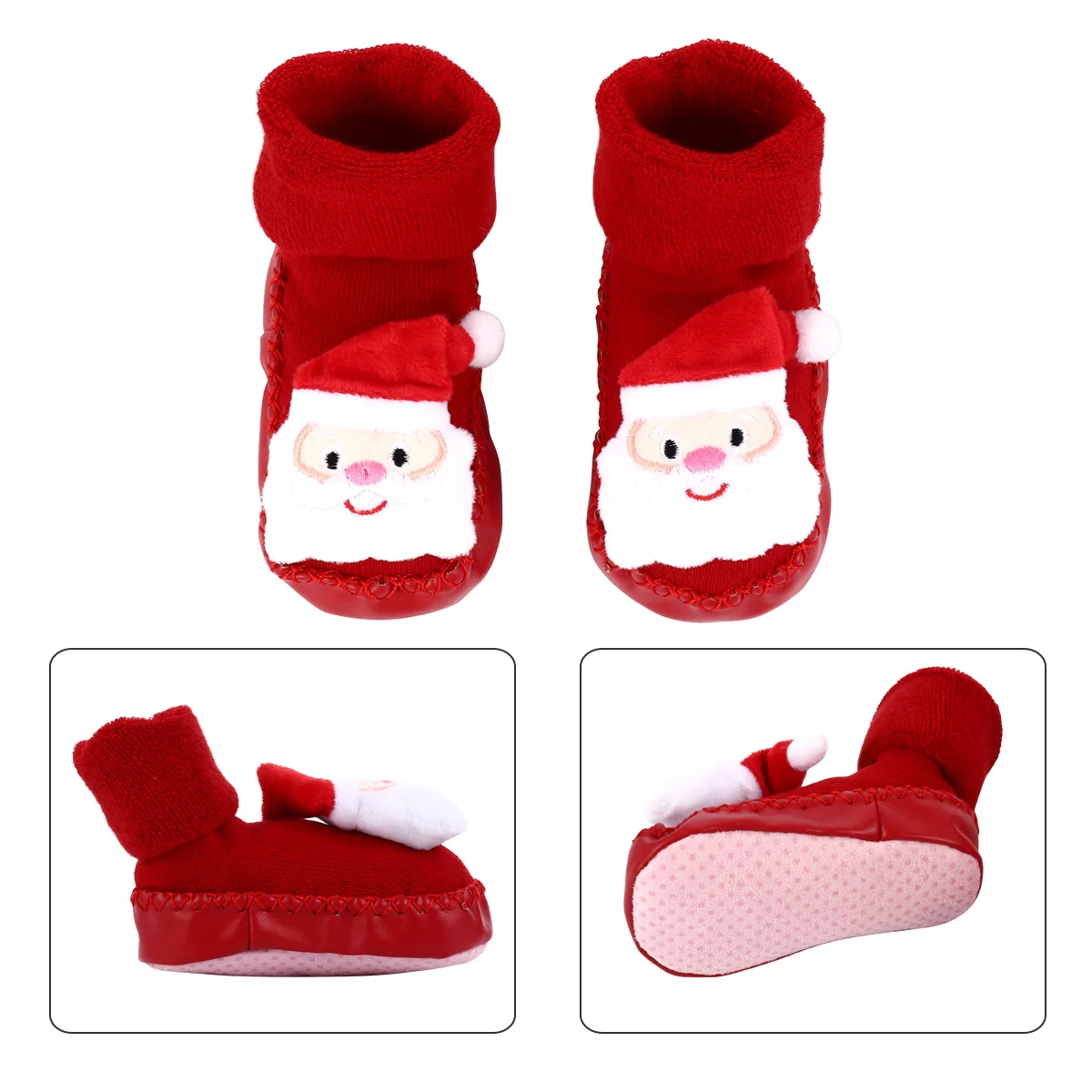 

1Pair Anti-Skid Baby Socks Christmas Cartoon Cotton Non-Slip Floor Socks Toddler Safety Particle Sole Kids Gift
