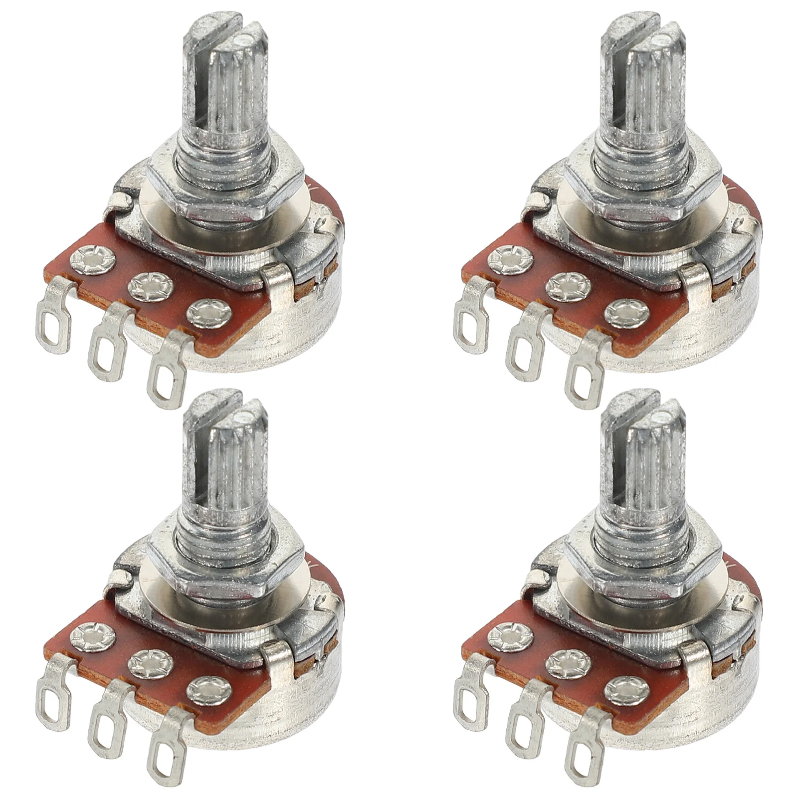 

4pcs Audio Potentiometer 500K A500K B500K Guitar Tone Volume Control Mini Replacement Dual Split Shaft Electric