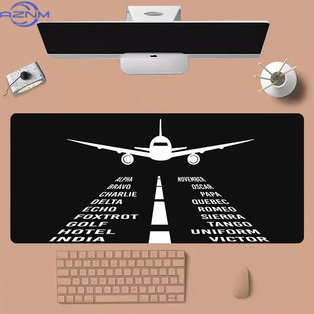 Airplane Pilot Large Gaming Mousepad Computer New XXL MousePads Keyboard Pad Mouse Mat Office Carpet Non-slip Rubbe rDesk mats