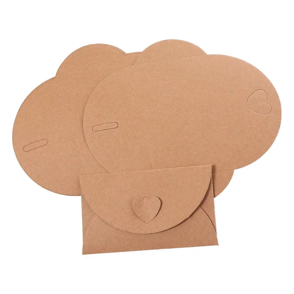 Романтический любовный лист, винтажный конверт ручной работы, конверты из крафт-бумаги, пуговица любви