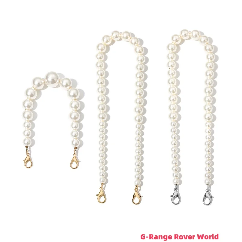 

New Pearl Strap for Bags Handbag Handles DIY purse Replacement Long Beaded Chain for Shoulder Bag Straps Pearl Belt