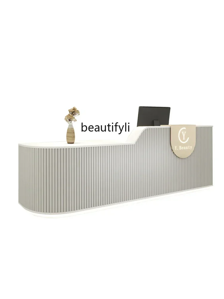 

newBeauty Salon Bar Cashier Clothing Store Arc Shop Modern Minimalist Reception Table Reception